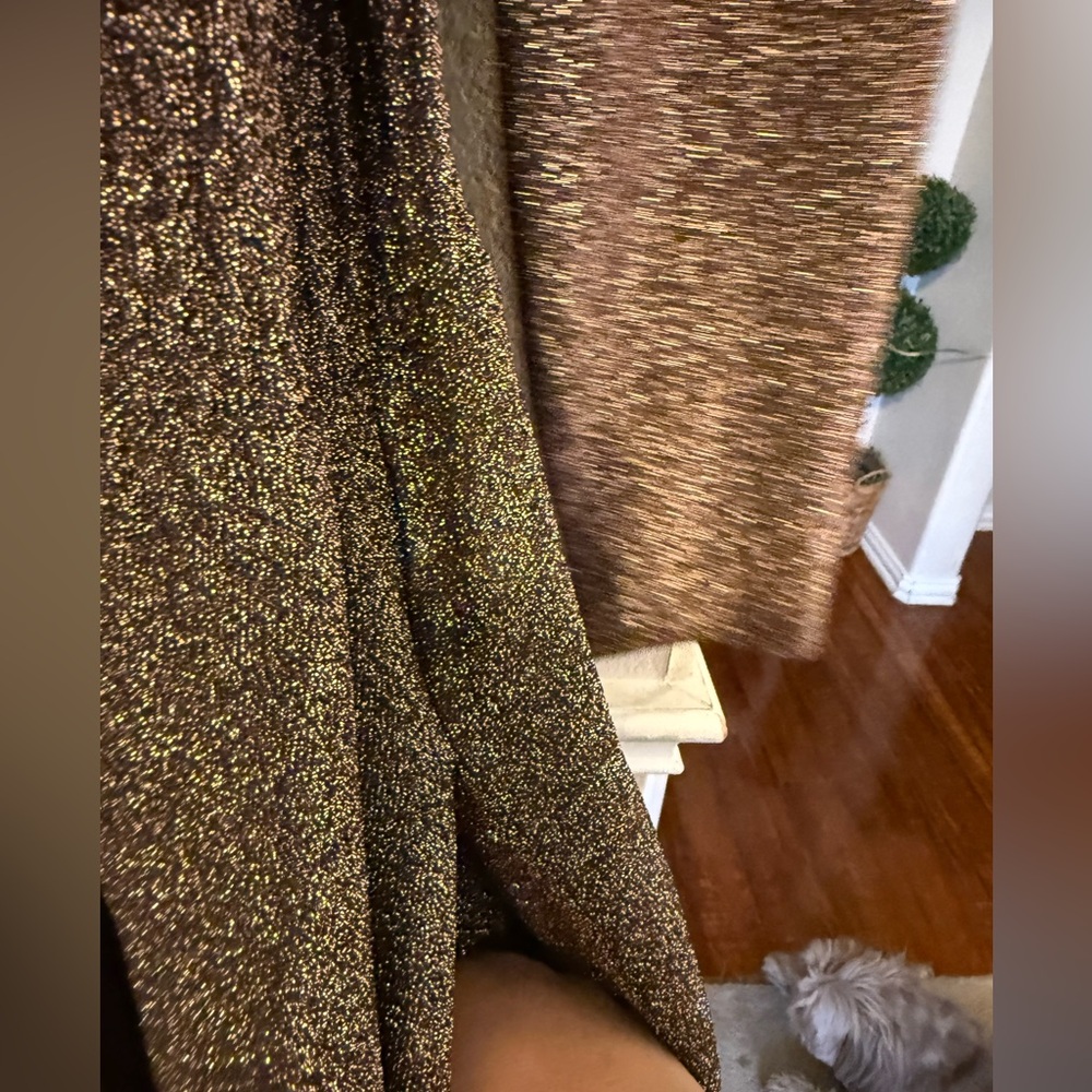 Large Ryegrass High Neck Long Sleeve Dress - Picture 3 of 13